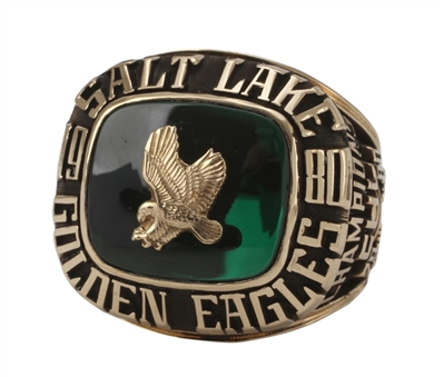 1980 Salt Lake Golden Eagles CHL Championship Staff Ring - Emil Francis
